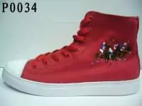 polo ralph lauren oiled suede high top boat chaussures in lt poo34 rouge